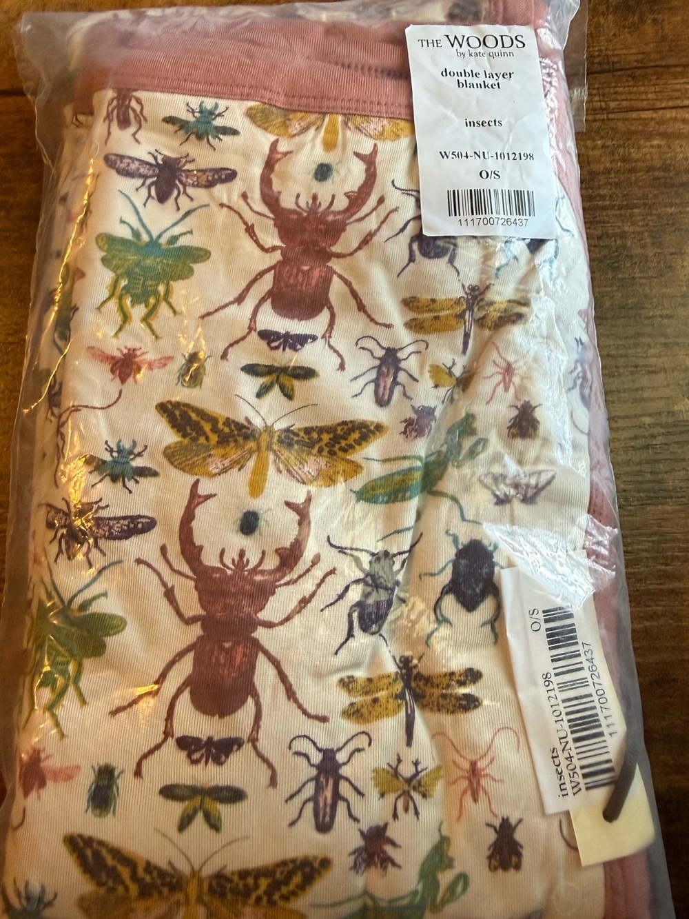 Kate Quinn The Woods “Insects” Double Layer Blanket | O/S | NWT